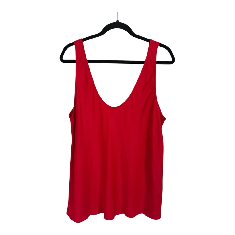 Nordstrom Red Satin Sleeveless Tank Top